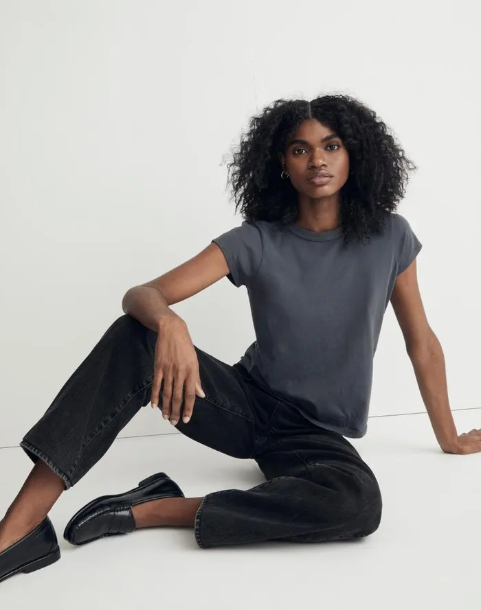 Women Softfade Cotton Perfect Vintage Tee Coal Madewell Tees