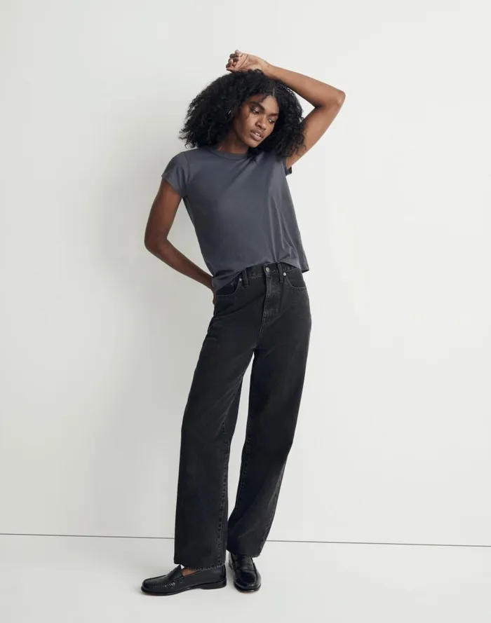 Women Softfade Cotton Perfect Vintage Tee Coal Madewell Tees