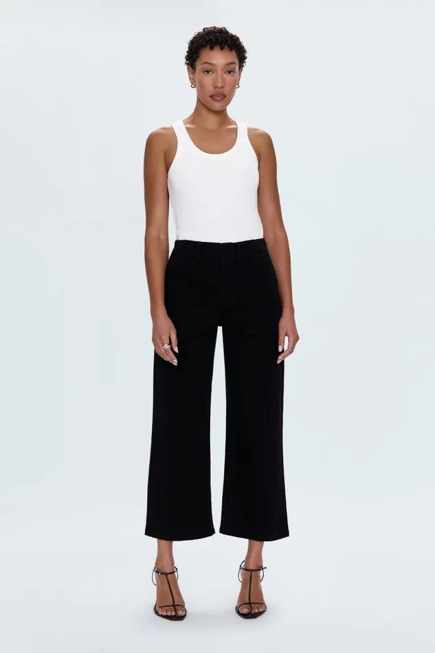 Women Sophia Wide Leg Pant 8211 Black Pistola Denim Pants