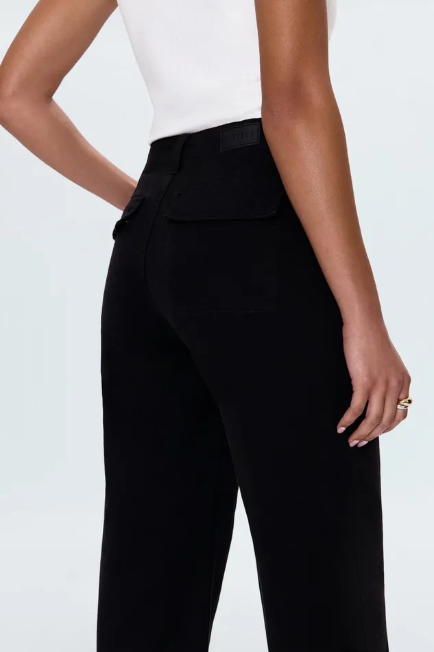 Women Sophia Wide Leg Pant 8211 Black Pistola Denim Pants
