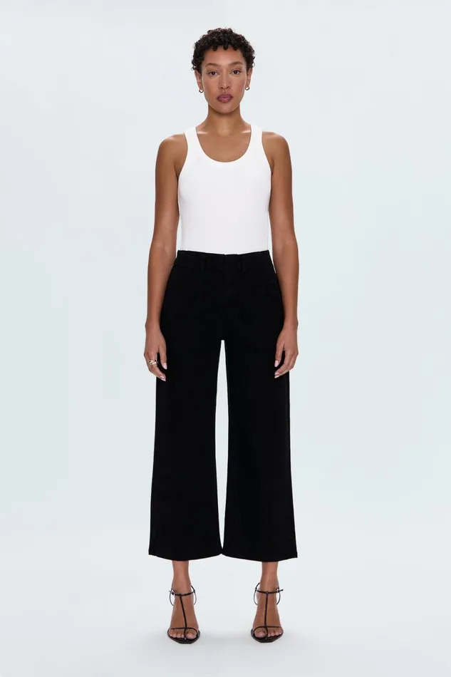 Women Sophia Wide Leg Pant 8211 Black Pistola Denim Pants