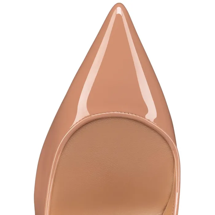 Women Sporty Kate 85 Mm Pumps 8211 Soft Patent Calf 8211 Nude Nude Christian Louboutin Pumps