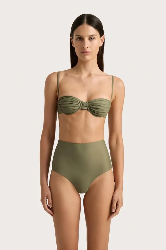 Women Stefania Bikini Top Khaki Faithfull The Brand Swim