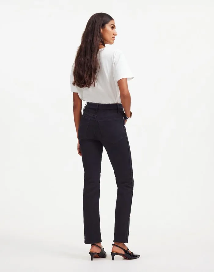 Women Stovepipe Jeans Black Rinse Wash Madewell Jeans