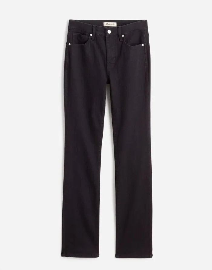 Women Stovepipe Jeans Black Rinse Wash Madewell Jeans