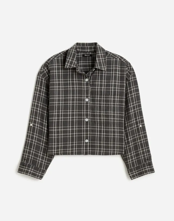 Women StraightHem Shirt Hthr Medium Grey Madewell Tops and Shirts