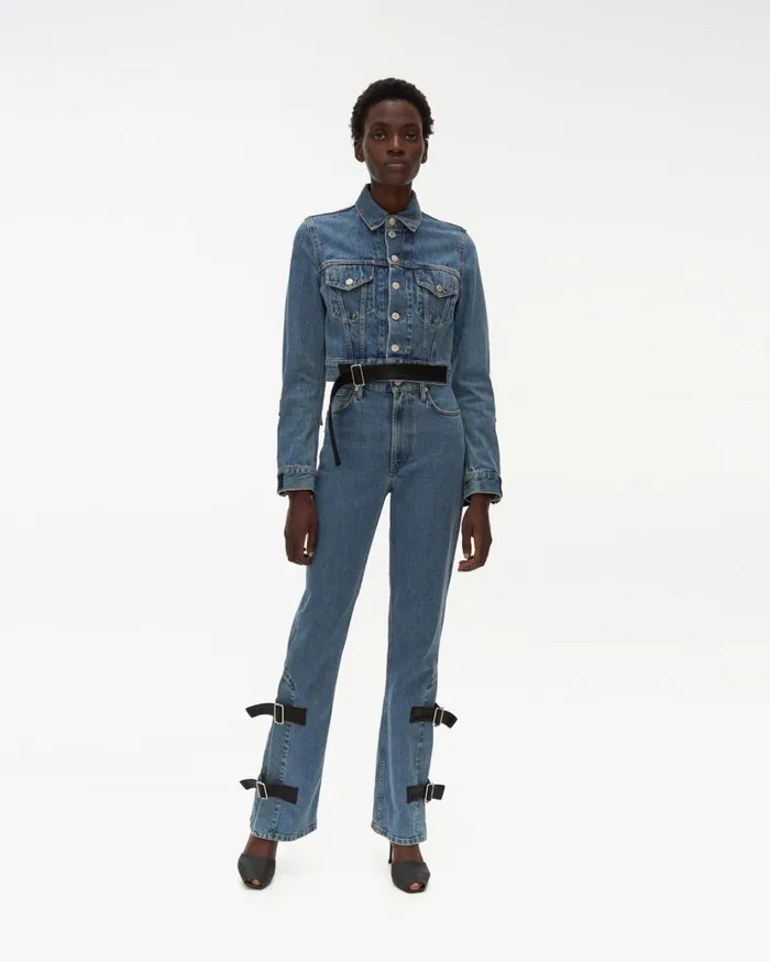 Women Strap Trucker Hi Contrast Helmut Lang Jackets
