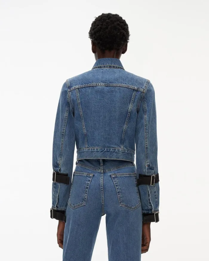 Women Strap Trucker Hi Contrast Helmut Lang Jackets