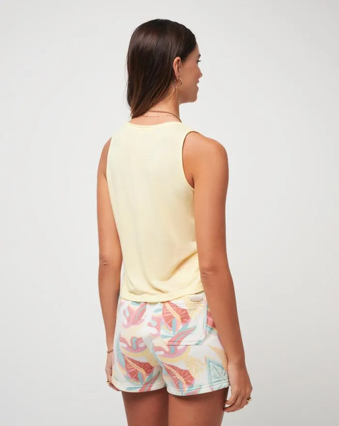 Women SUN SHIMMER TISSUE TANK Heather Pale Banana TravisMathew Tees