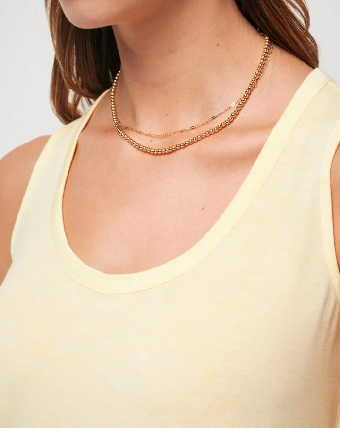 Women SUN SHIMMER TISSUE TANK Heather Pale Banana TravisMathew Tees