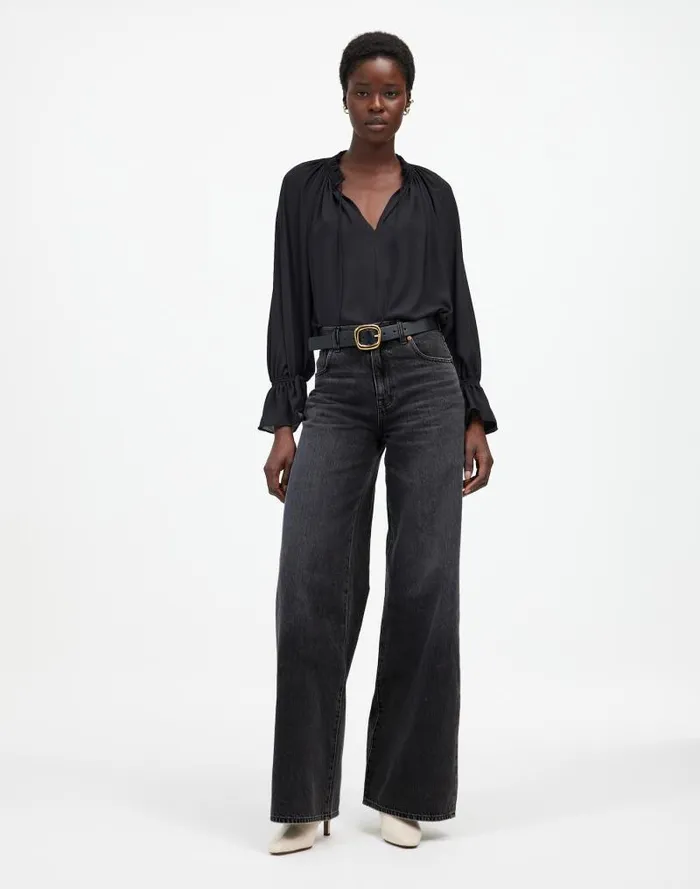 Women SuperwideLeg Jeans Kingswood Wash Madewell Jeans