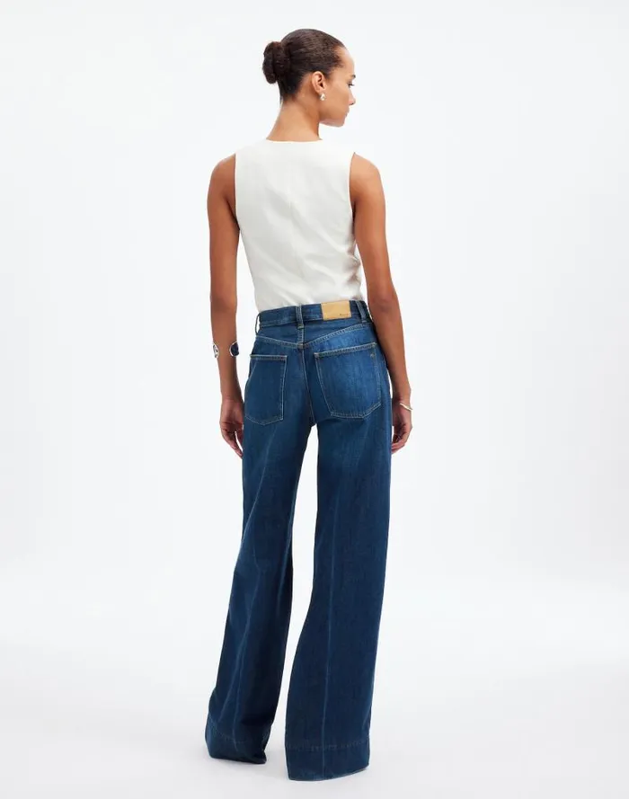 Women SuperwideLeg Jeans Softdrape Denim Edition Ellsworth Wash Madewell Jeans