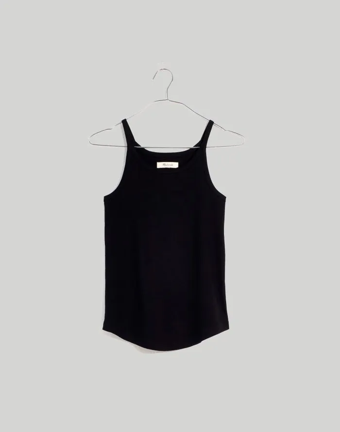 Women Supima Rib 03990s Tank True Black Madewell Tees