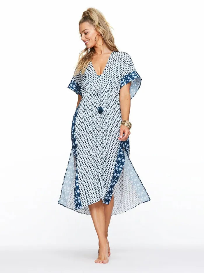 Women Swim Jessica Simpson Batik Babe Long Border Cover Up In Dark Navy Batik Babe Dark Navy Women Swim Jessica Simpson Batik Babe Long Border Cover Up In Dark Navy Batik Babe Dark Navy