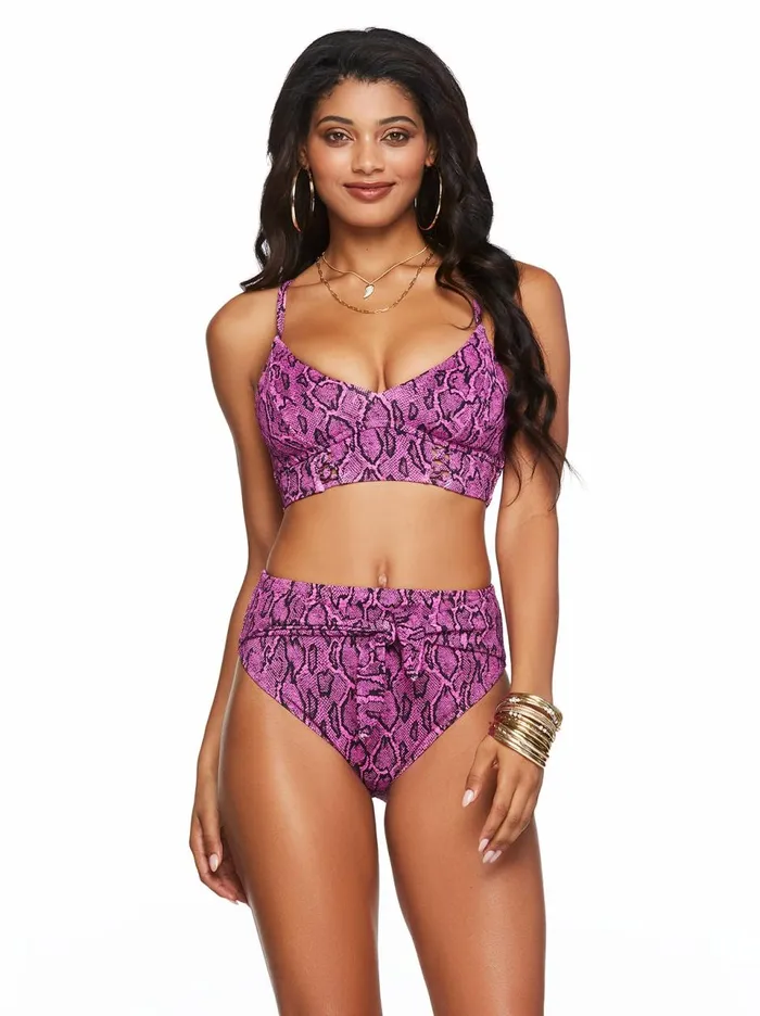 Women Swim Jessica Simpson Snake Charmer Cropped Cami In Fuchsia Snake Charmer Fuchsia Women Swim Jessica Simpson Snake Charmer Cropped Cami In Fuchsia Snake Charmer Fuchsia