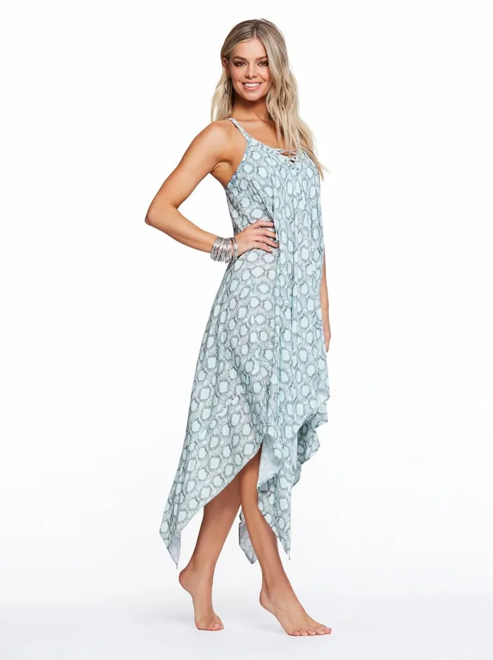 Women Swim Jessica Simpson Snake Eyes Cover Up In Mist Snake Eyes Mist Cover Up