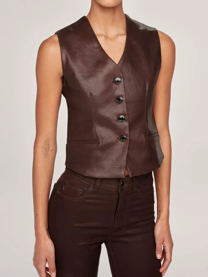Women Tailored Vest DL1961 Tops Tees