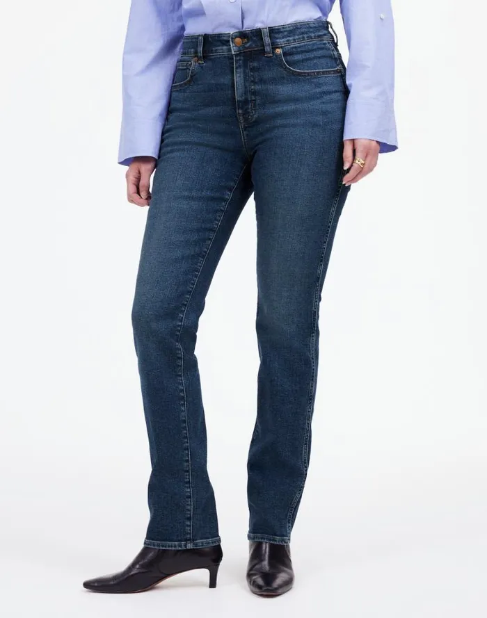Women Tall Curvy MidRise Stovepipe Jeans In Deming Wash Deming Wash Madewell Jeans
