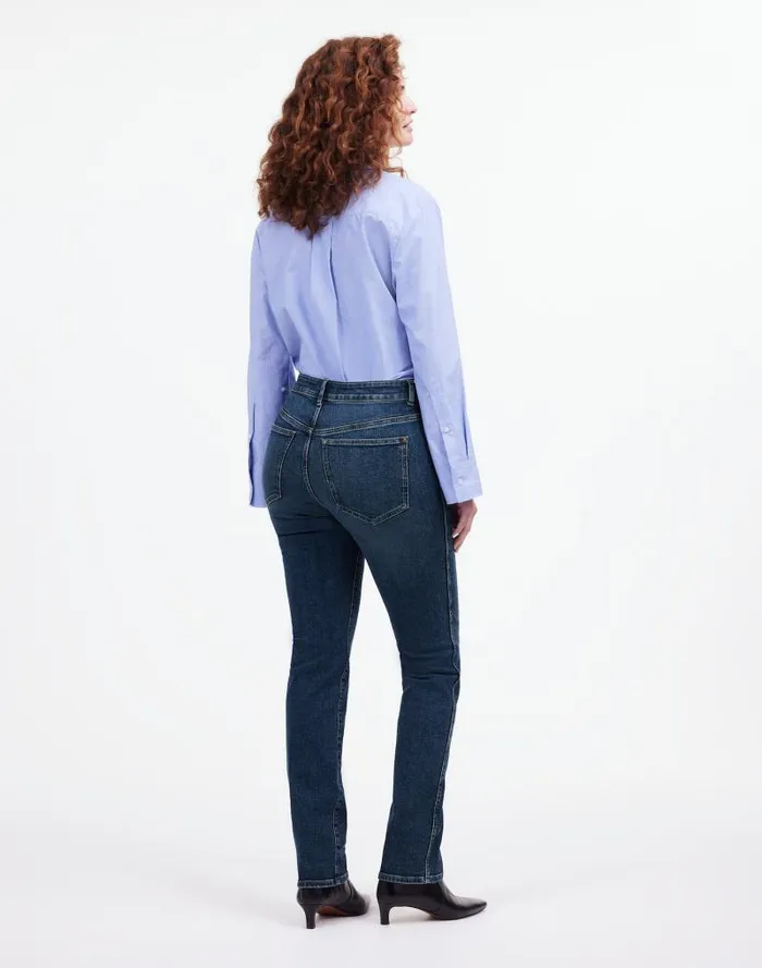 Women Tall Curvy MidRise Stovepipe Jeans In Deming Wash Deming Wash Madewell Jeans