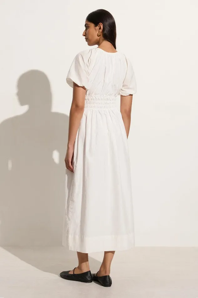 Women Teatro Midi Dress White Faithfull The Brand Dresses Women Teatro Midi Dress White Faithfull The Brand Dresses