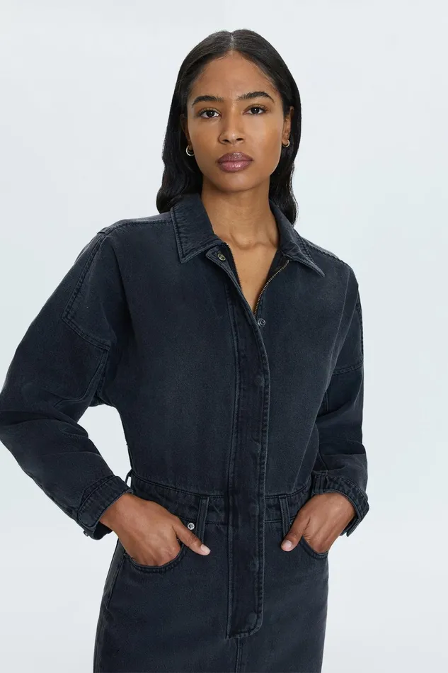 Women Tess Denim Midi Dress 8211 Coupe Pistola Denim Dresses