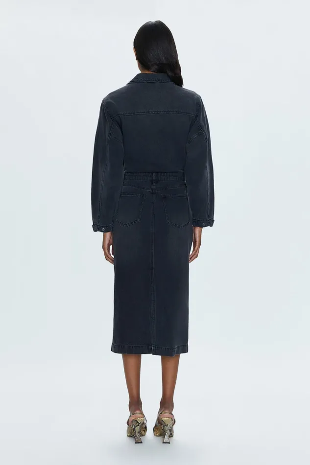 Women Tess Denim Midi Dress 8211 Coupe Pistola Denim Dresses