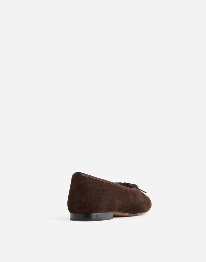 Women The April Ballet Flat Dark Carob Madewell Flats and Loafers