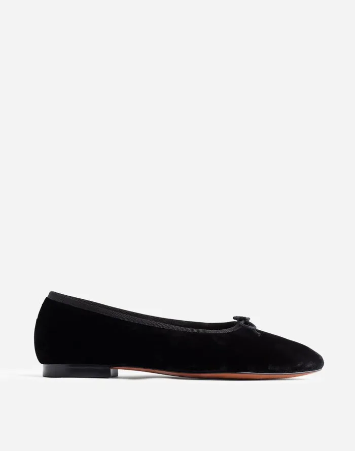 Women The April Ballet Flat True Black Madewell Flats and Loafers