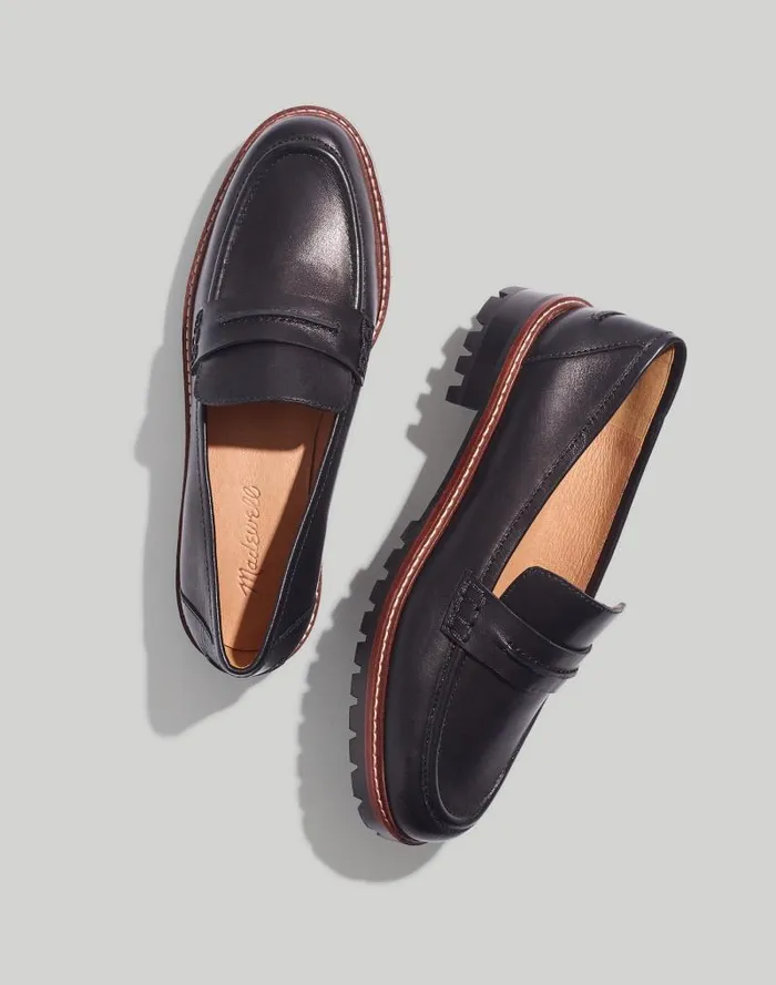 Women The Corinne Lugsole Loafer True Black Madewell Flats and Loafers