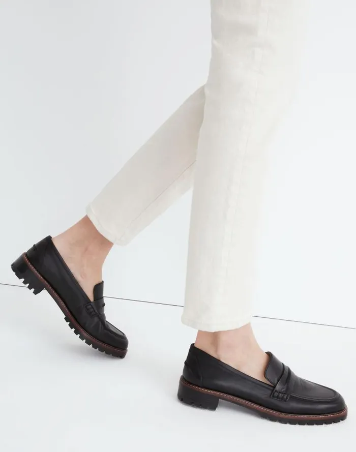 Women The Corinne Lugsole Loafer True Black Madewell Flats and Loafers