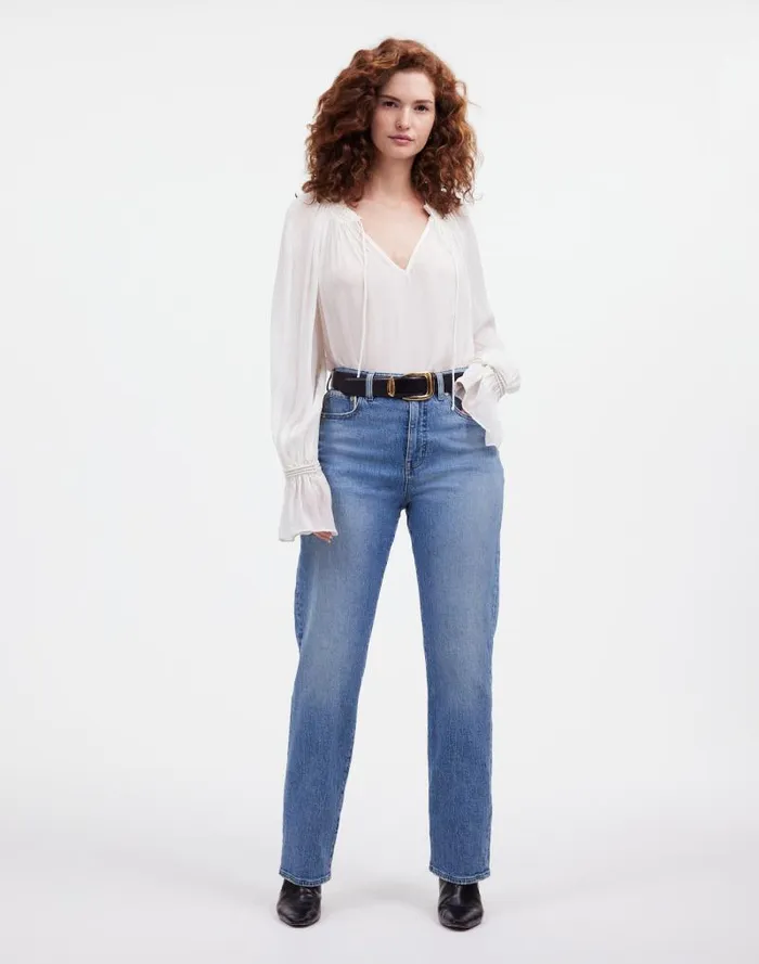Women The Curvy 03990s Straight Jean Rondell Wash Madewell Jeans