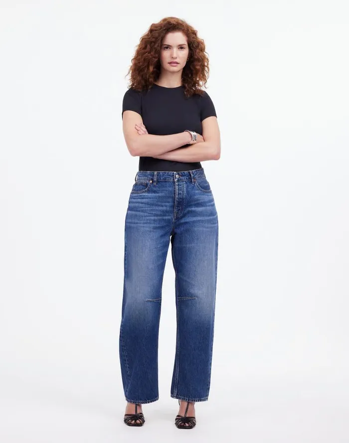 Women The Curvy Darted BarrelLeg Jean In Irmo Wash Irmo Wash Madewell Jeans