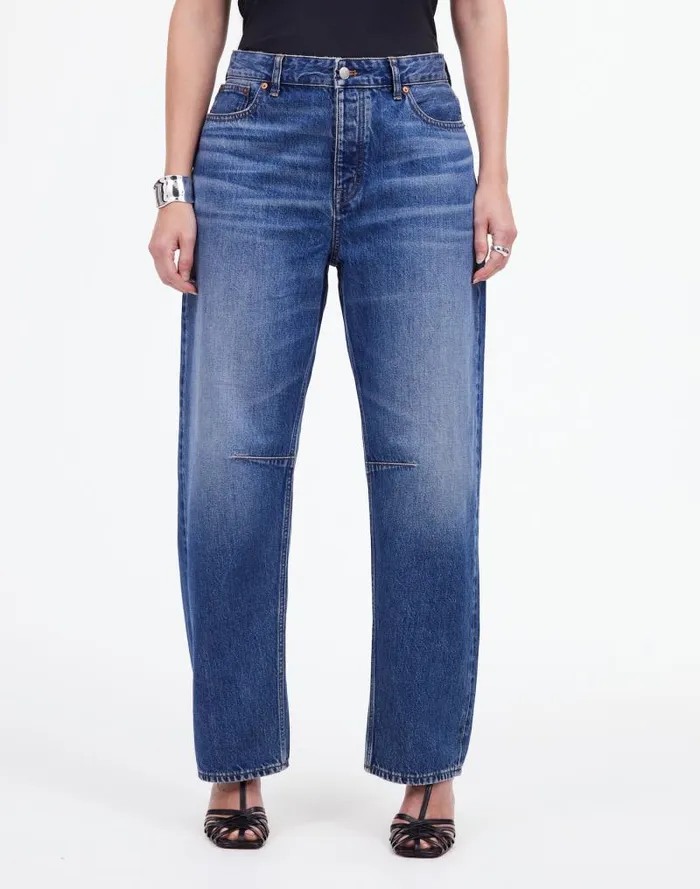 Women The Curvy Darted BarrelLeg Jean In Irmo Wash Irmo Wash Madewell Jeans