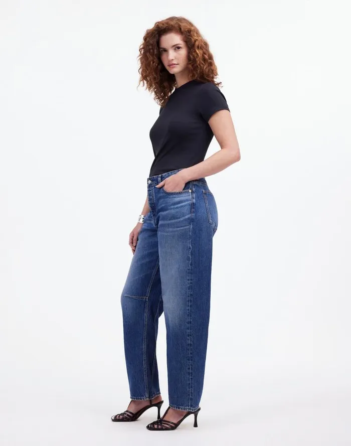 Women The Curvy Darted BarrelLeg Jean In Irmo Wash Irmo Wash Madewell Jeans