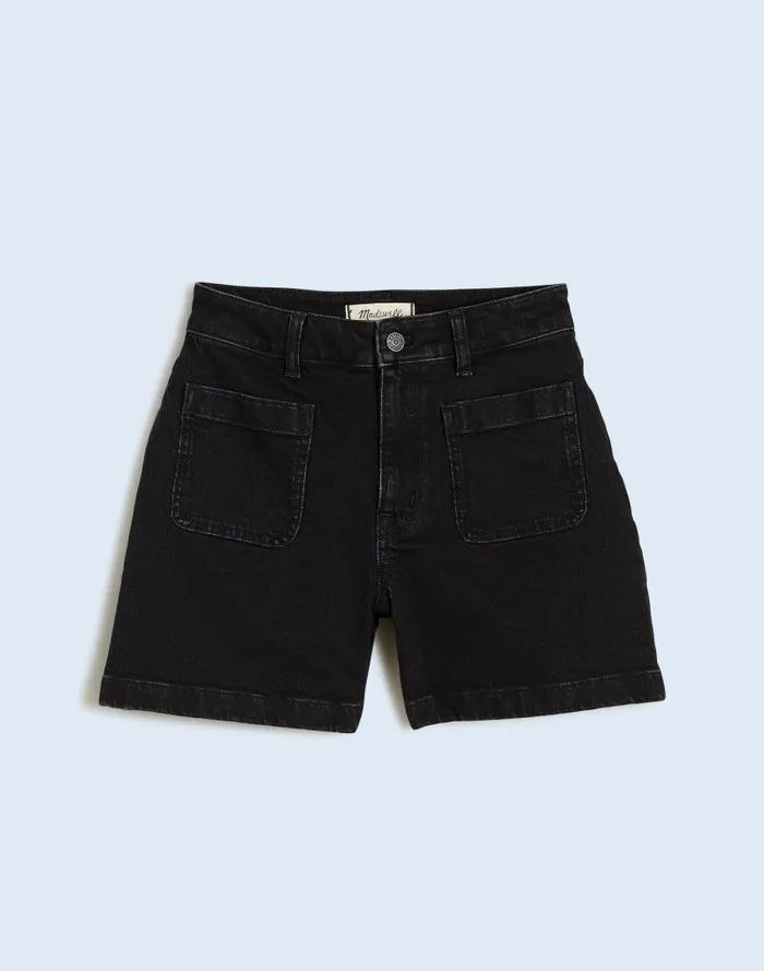 Women The Curvy Denim Emmett Short Patch Pocket Edition Sendhurst Wash Madewell Shorts