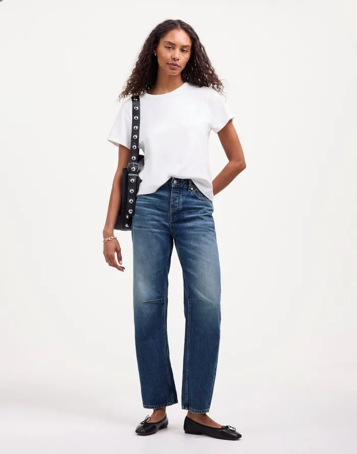Women The Darted BarrelLeg Jean Irmo Wash Madewell Jeans