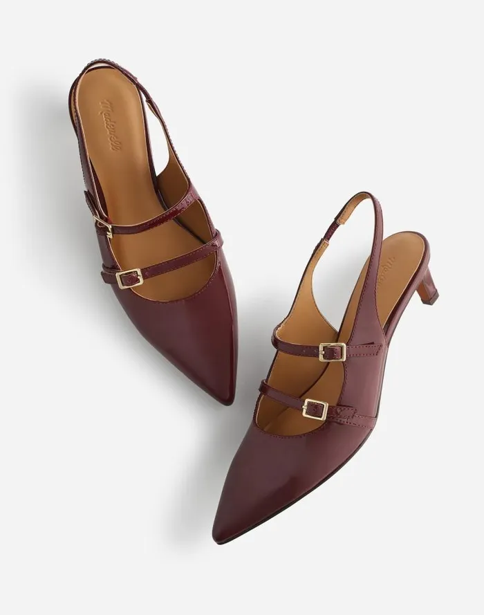 Women The Davina Slingback Pump Deep Merlot Madewell Heels