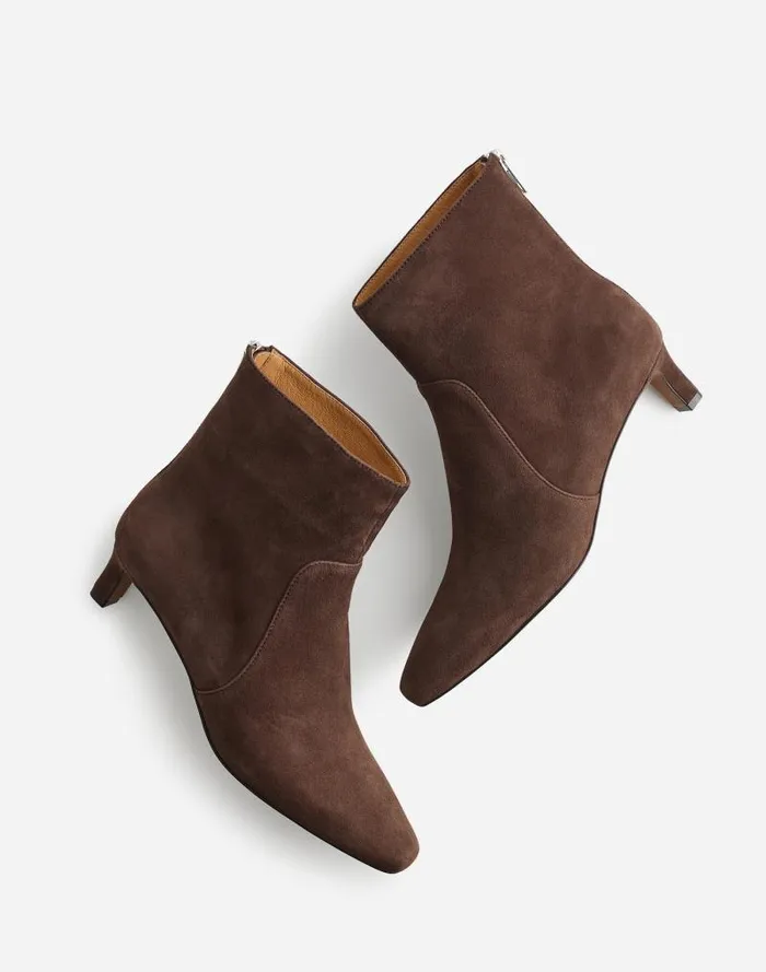 Women The Dimes KittenHeel Boot Turkish Coffee Suede Madewell Boots