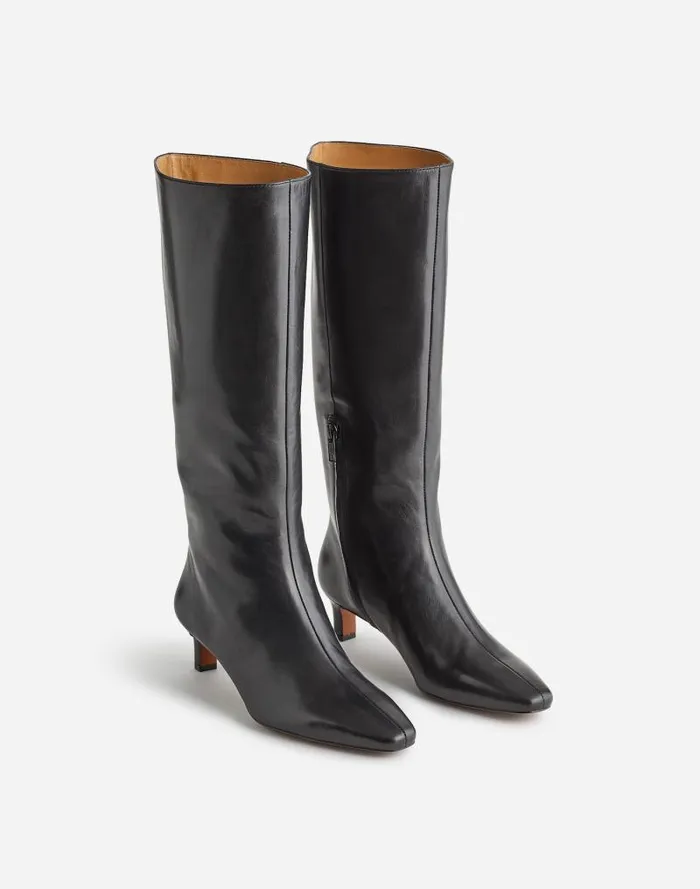Women The Dimes KittenHeel Knee Boot True Black Madewell Boots