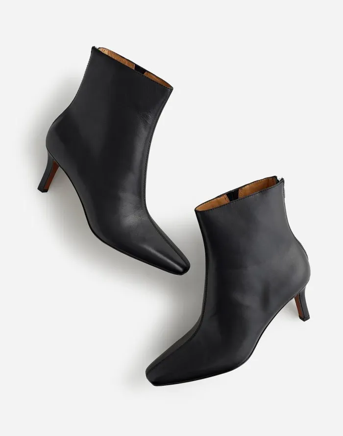 Women The Dimes StilettoHeel Ankle Boot True Black Madewell Boots