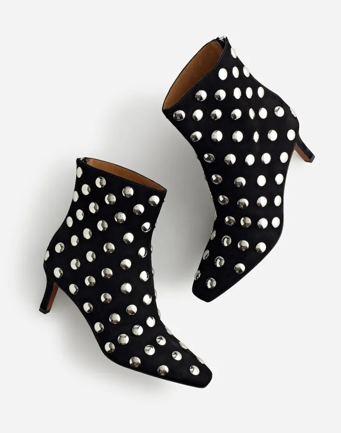 Women The Dimes StilettoHeel Ankle Boot True Black Multi Madewell Boots