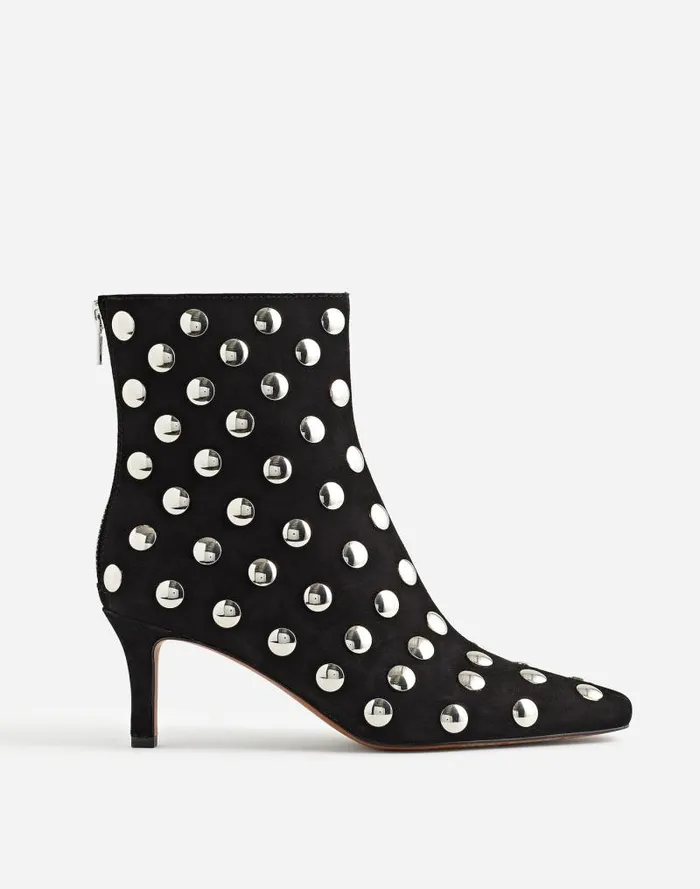 Women The Dimes StilettoHeel Ankle Boot True Black Multi Madewell Boots