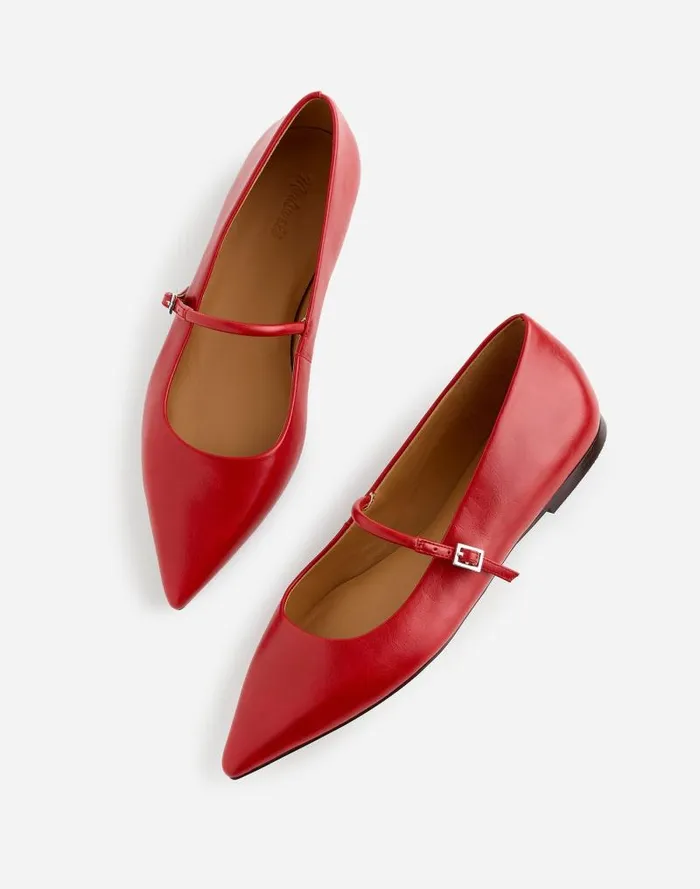 Women The Elsie Mary Jane Flat Bright Ember Madewell Flats and Loafers