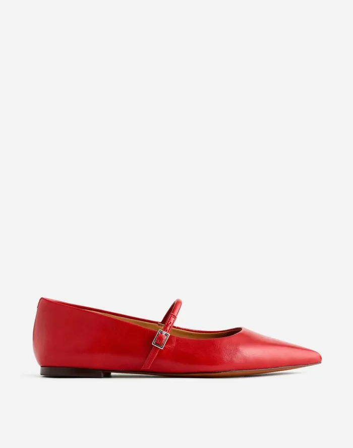 Women The Elsie Mary Jane Flat Bright Ember Madewell Flats and Loafers