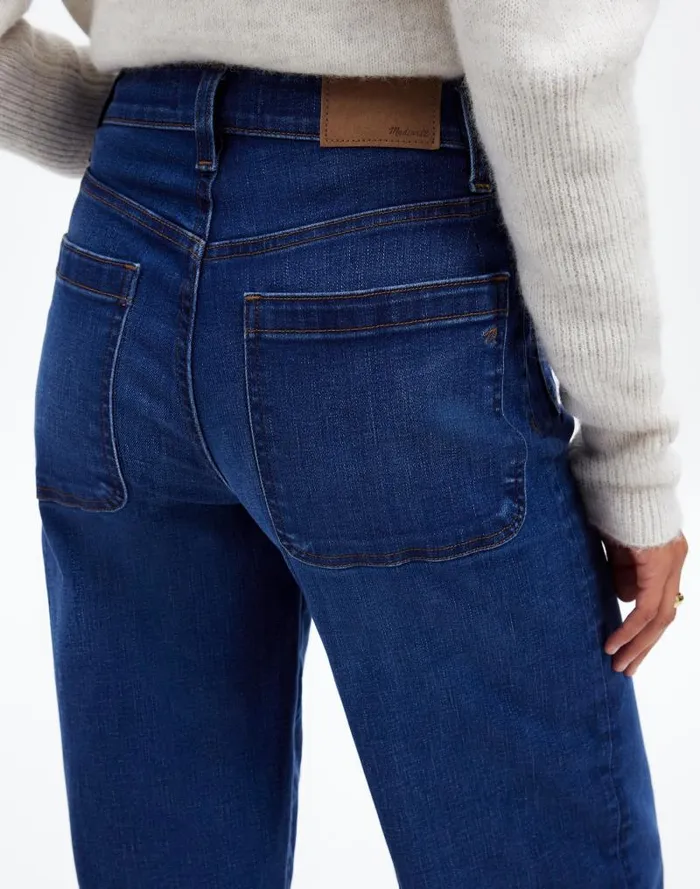 Women The Emmett WideLeg Full Length Jean Patch Pocket Edition Allentown Wash Madewell Jeans