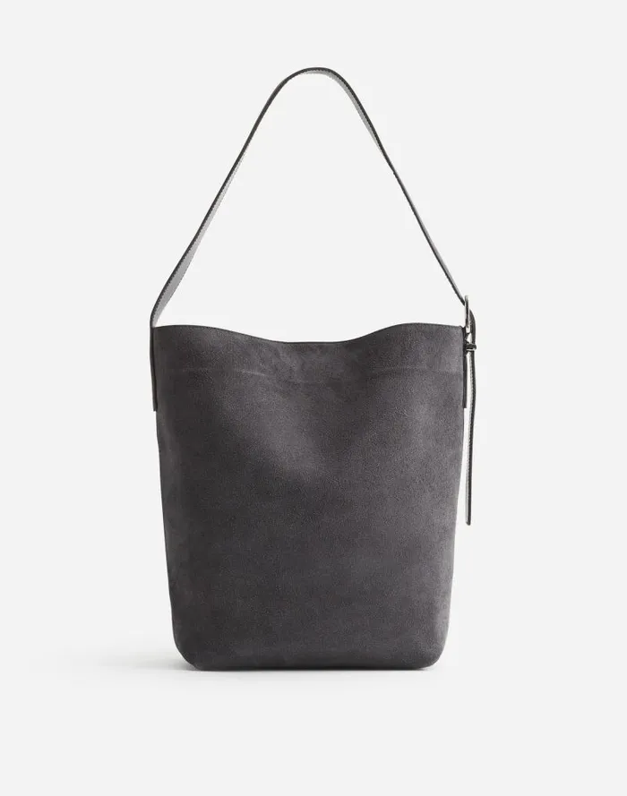 Women The Essential Bucket Tote Sleek Charcoal Madewell Bags
