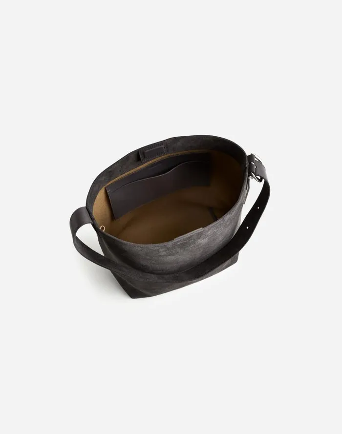 Women The Essential Bucket Tote Sleek Charcoal Madewell Bags