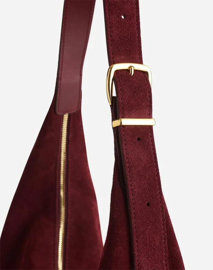 Women The Essential Curve Shoulder Bag Deep Merlot Madewell Bags