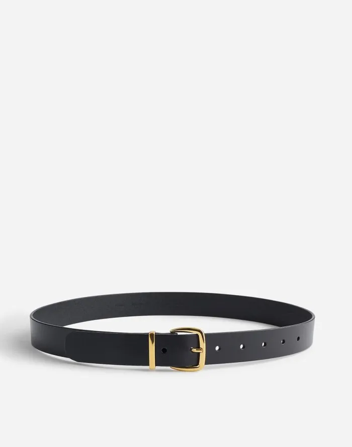 Women The Essential Leather Belt True Black Madewell Belts