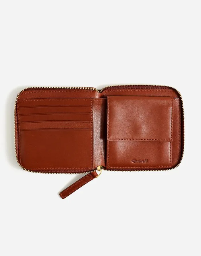 Women The Essential Zip Wallet Warm Cinnamon Madewell Pouches and Wallets